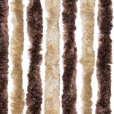 Vliegengordijn 118x220 cm chenille beige en lichtbruin