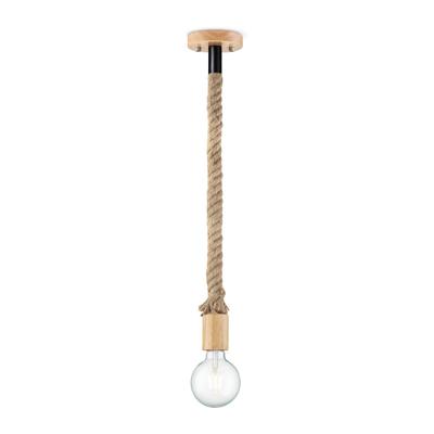 Landelijke Hanglamp Leonardo - hanglamp gemaakt van Touw - 11/11/115cm - geschikt voor E27 LED lichtbron - Pendellamp geschikt voor woonkamer, slaapkamer en keuken