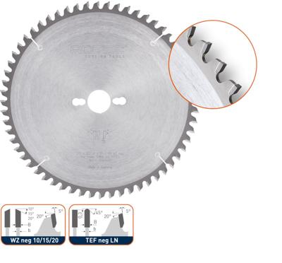 Rotec HM afkort- en verstekzaagblad, ø260x2,5x30mm Z=60 WZ neg 15 - 5543035