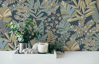 AS Creation Antigua - Blauw - Planten Behang - 390955 - thumbnail