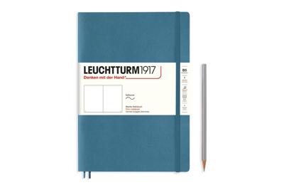 Leuchtturm Stone Blue, Softcover, Composition (B5), 123 p., plain