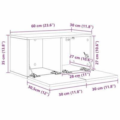 TV Kast Set Artisan Eiken MDF, Fineer Middelgroot TV Kast