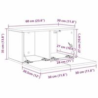 TV Kast Set Artisan Eiken MDF, Fineer Middelgroot TV Kast - thumbnail
