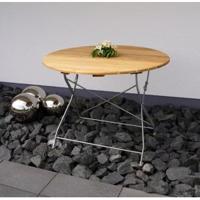 Tuintafel hout inklapbaar Bad Tolz - grijs frame ⌀ 100 cm - thumbnail