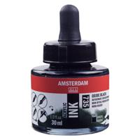 Amsterdam All Acrylics Amsterdam • acrylinkt fles 30 ml oxydzwart 735 - thumbnail