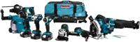 Makita dlx8026tw1 18v combiset voor (slag)schroeven, (klop)boren, slijpen, zagen en monteren met multitool 5,0 ah accu's (3 st.) - dlx8026tw1 - thumbnail