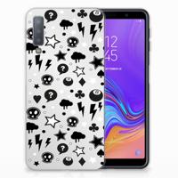 Silicone Back Case Samsung Galaxy A7 (2018) Silver Punk - thumbnail