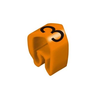 Weidmüller CLI C 2-4 OR/SW 3 MP Markeerring Opdruk 3 Buitendiameter 4 tot 10 mm 0251311512