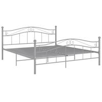 Bedframe metaal grijs 140x200 cm - thumbnail