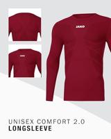 JAKO 6455 Longsleeve Comfort 2.0 - Wijnrood - M - thumbnail