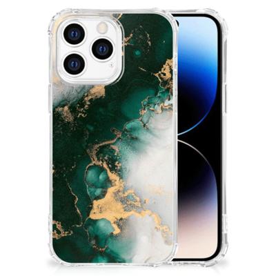 Anti-Shock Hoesje voor iPhone 14 Pro Marmer Groen Anti-Shock Hoesje voor iPhone 14 Pro Marmer Groen