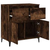 Dressoir 60x35x70 cm bewerkt hout gerookt eikenkleurig - thumbnail