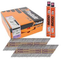 Paslode 34° Papier Gebonden Stripnagels IM350 | D-Kop | 3,1x75 mm | Galv-Plus® | Ring | +2x Gas VE=2200 - 141227 - thumbnail