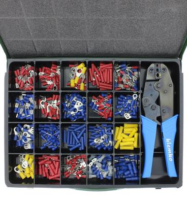 Assortiment Geïsoleerde Kabelschoenen in een 21-vaks metalen