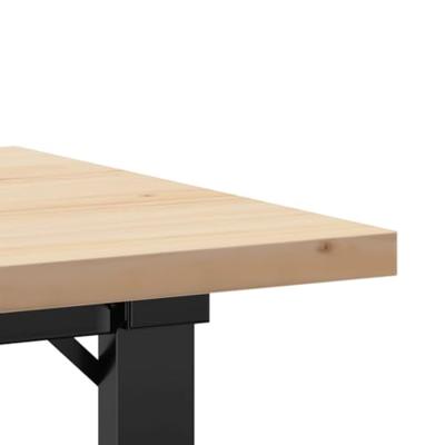 Salontafel O-frame 80x50x40,5 cm grenenhout en staal