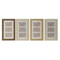 Fotolijsten Home ESPRIT Wit Bruin Beige Natuurlijk Kristal polyestyreen Scandinavisch 26 X 2 X 44 cm (4 Stuks) - thumbnail