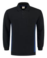 Tricorp polosweater Bi-Color - Workwear - 302001 - marine blauw/koningsblauw - maat XL - thumbnail
