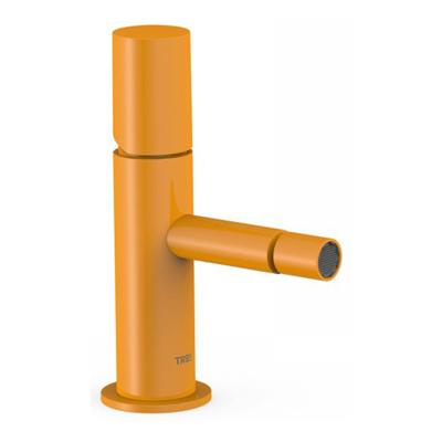 Bidetmengkraan Tres Study Exclusive 1-Knop Uitloop Recht 8 cm Rond Amber Geel