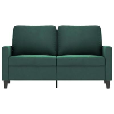 Tweezitsbank 120 cm fluweel donkergroen