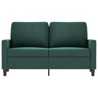 Tweezitsbank 120 cm fluweel donkergroen - thumbnail