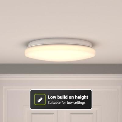 LED Plafondlamp rond - CCT Lichtkleur instelbaar (3000K, 4000K & 6500K) - 24W 2600 lumen (108lm/w) - Diameter 35 cm - IP20 stofdicht voor binnen LED Plafondlamp rond - CCT Lichtkleur instelbaar (3000K, 4000K & 6500K) - 24W 2600 lumen (108lm/w) - Diameter 35 cm - IP20 stofdicht voor binnen