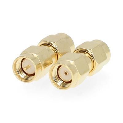 Nedis SMA-Adapter | SMA Male Omgekeerde Polariteit | SMA Male | Verguld | 50 Ohm | Recht | Koper | Goud | 2 Stuks | Doos - CSGB02110GD