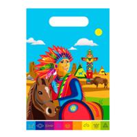 Indianen Party uitdeelzakjes - 8 stuks - thumbnail