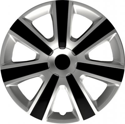 AutoStyle wieldoppen VR 14 inch ABS zilver/zwart set van 4 AutoStyle wieldoppen VR 14 inch ABS zilver/zwart set van 4