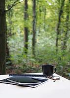 Notbk rhodia greenbook a4+ lijn 4-g 180pag zwart - thumbnail