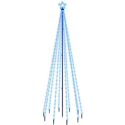 Kerstboom met grondpin 310 LED's blauw 300 cm