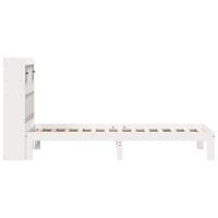 Bed met boekenkast zonder matras grenenhout wit 90x190 cm - thumbnail