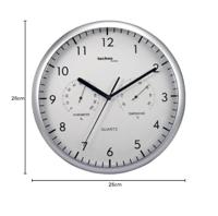Techno Line WT 650 Wandklok Kwarts 26 cm Zilver - thumbnail