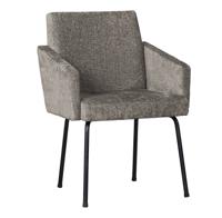 WOOOD Eetkamerstoel 'Mount' Chenille, kleur Taupe - thumbnail
