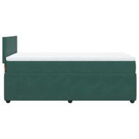 Boxspring met matras fluweel donkergroen 80x200 cm - thumbnail
