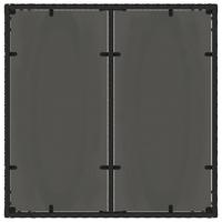 Tuintafel met glazen blad 90x90x75 cm poly rattan - thumbnail