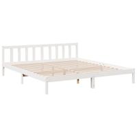 Bedframe extra lang zonder matras grenenhout wit 180x210 cm - thumbnail