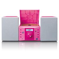 Micro set met CD FM radio AUX-IN stickers Roze - thumbnail