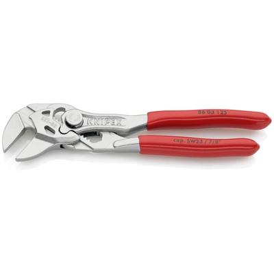 Knipex Mini-Sleuteltang | 125 mm Lengte | Tang en Schroefsleutel in Eén | Kunststof Bekleed - 86 03 125 SB Knipex Mini-Sleuteltang | 125 mm Lengte | Tang en Schroefsleutel in Eén | Kunststof Bekleed - 86 03 125 SB