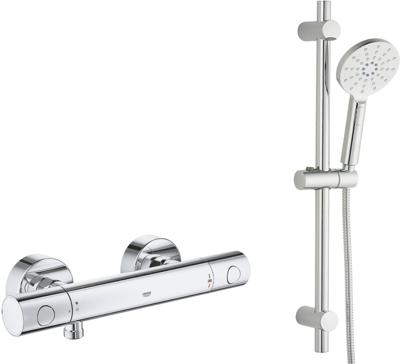 Grohe QuickFix Precision Get thermostaatkraan actieset incl. Ben doucheset met 3 straalsoorten chroom Grohe QuickFix Precision Get thermostaatkraan actieset incl. Ben doucheset met 3 straalsoorten chroom