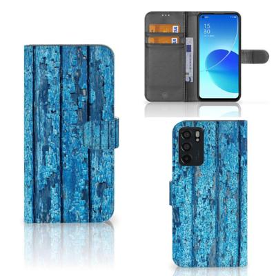OPPO Reno6 5G | Book Style Case | Wood Blue