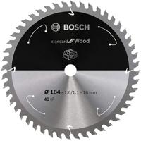 Bosch Accessories 2608837701 2608837701 Hardmetaal-cirkelzaagblad 184 x 16 mm Aantal tanden: 48 1 stuk(s) - thumbnail