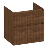 Brauer Delight Wavy - Onderkast - 60 cm - met 2 Softclose Lades Greeploos en 1 Sifon Uitsparing - Forest Cacao - thumbnail
