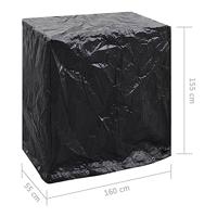 Tafeltennistafelhoes met 8 oogjes 160x55x182 cm - thumbnail