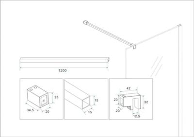 Wiesbaden Stabilisatiestang 120 cm Chroom