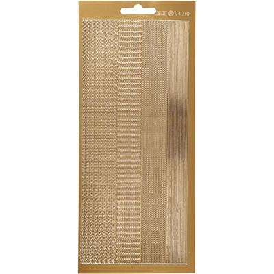 Creativ Company Stickers, randen, vel 10x23 cm, goud, 1 vel