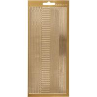 Creativ Company Stickers, randen, vel 10x23 cm, goud, 1 vel - thumbnail