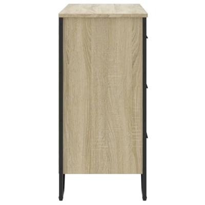 Ladekast 91x35,5x74,5 cm bewerkt hout sonoma eikenkleurig