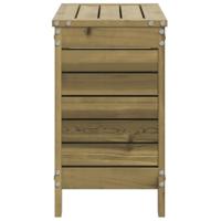 Tuinvoetenbank 62x31,5x52 cm gempregneerd grenenhout - thumbnail