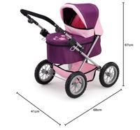 Poppenwagen Reig Trendy Royal Paars 45 cm - thumbnail