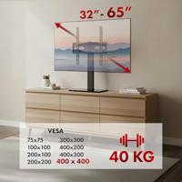 Universele TV-standaard Maclean, voor RTV-kast, standaard, max. 40kg, max. VESA 400x400, hoogte- en hoekverstelling, voor TV 32-65", MC-124 - thumbnail